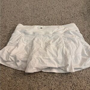 Lululemon Athletica White Mini Skater Skirt